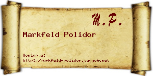 Markfeld Polidor névjegykártya